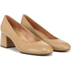 Vionic Tan Block Heel Shoes Vionic Carmel Women's Heels Carmel Nappa Size